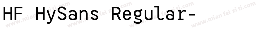 HF HySans Regular字体转换
